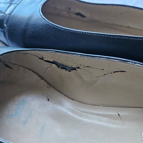 Van Eli Black Cap Toe Low Block Heel Shoes, SZ 12M - Picture 11 of 11